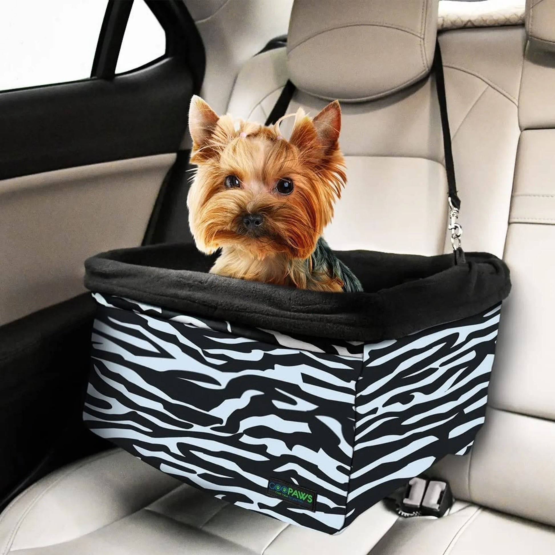 JESPET & GOOPAWS Dog Booster Seats for Cars, Portable Dog Car Seat Travel Carrier with Seat Belt for 24lbs Pets - Your Pet Connection