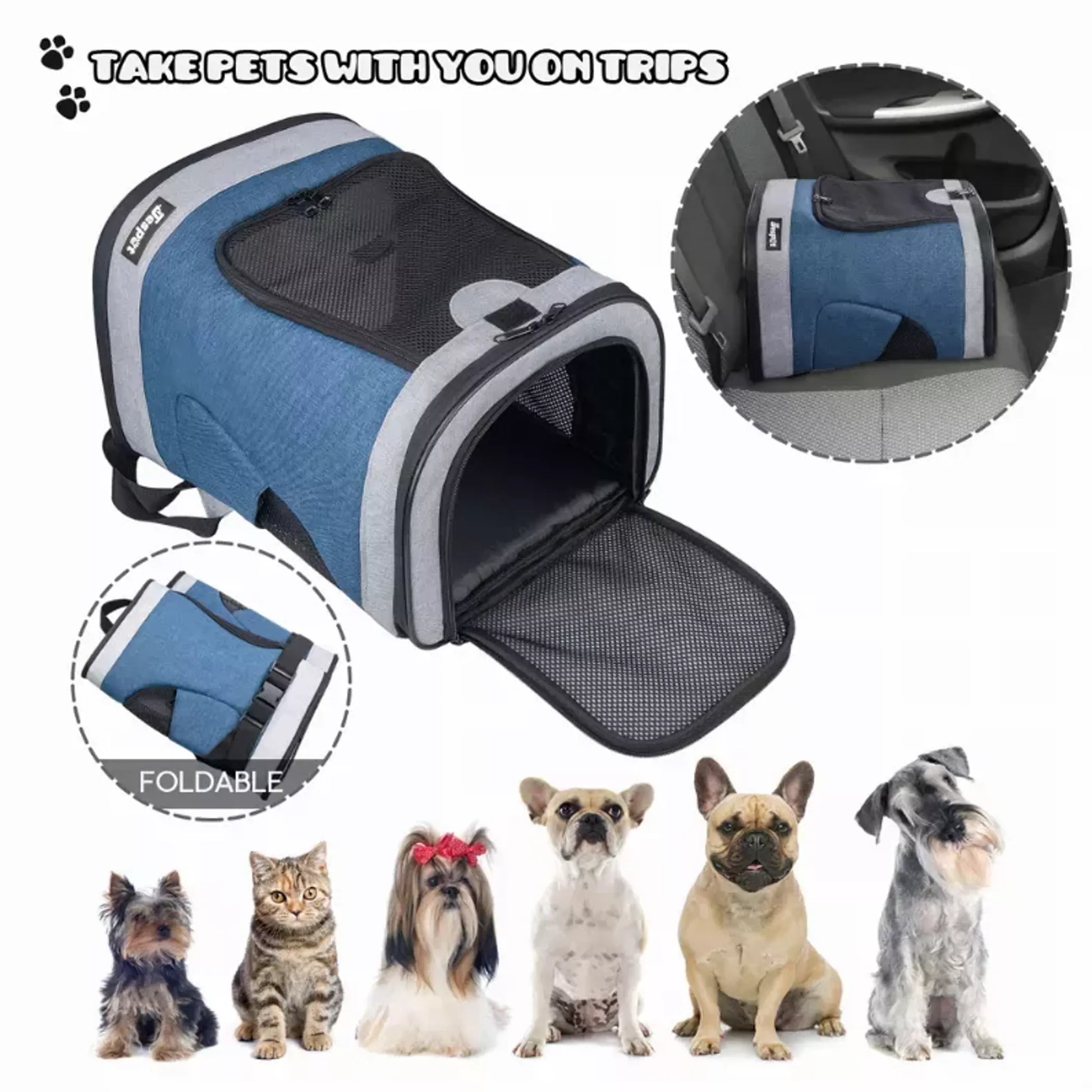 JESPET Pet Backpack Carrier for Small Dog, Puppy, Soft Carrier Backpack Ideal for Traveling, Hiking, Walking and Outdoor Activities with Family - Your Pet Connection