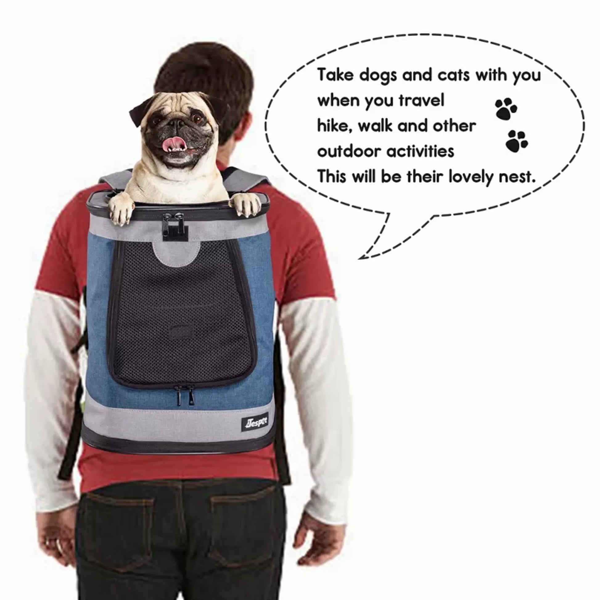 JESPET Pet Backpack Carrier for Small Dog, Puppy, Soft Carrier Backpack Ideal for Traveling, Hiking, Walking and Outdoor Activities with Family - Your Pet Connection