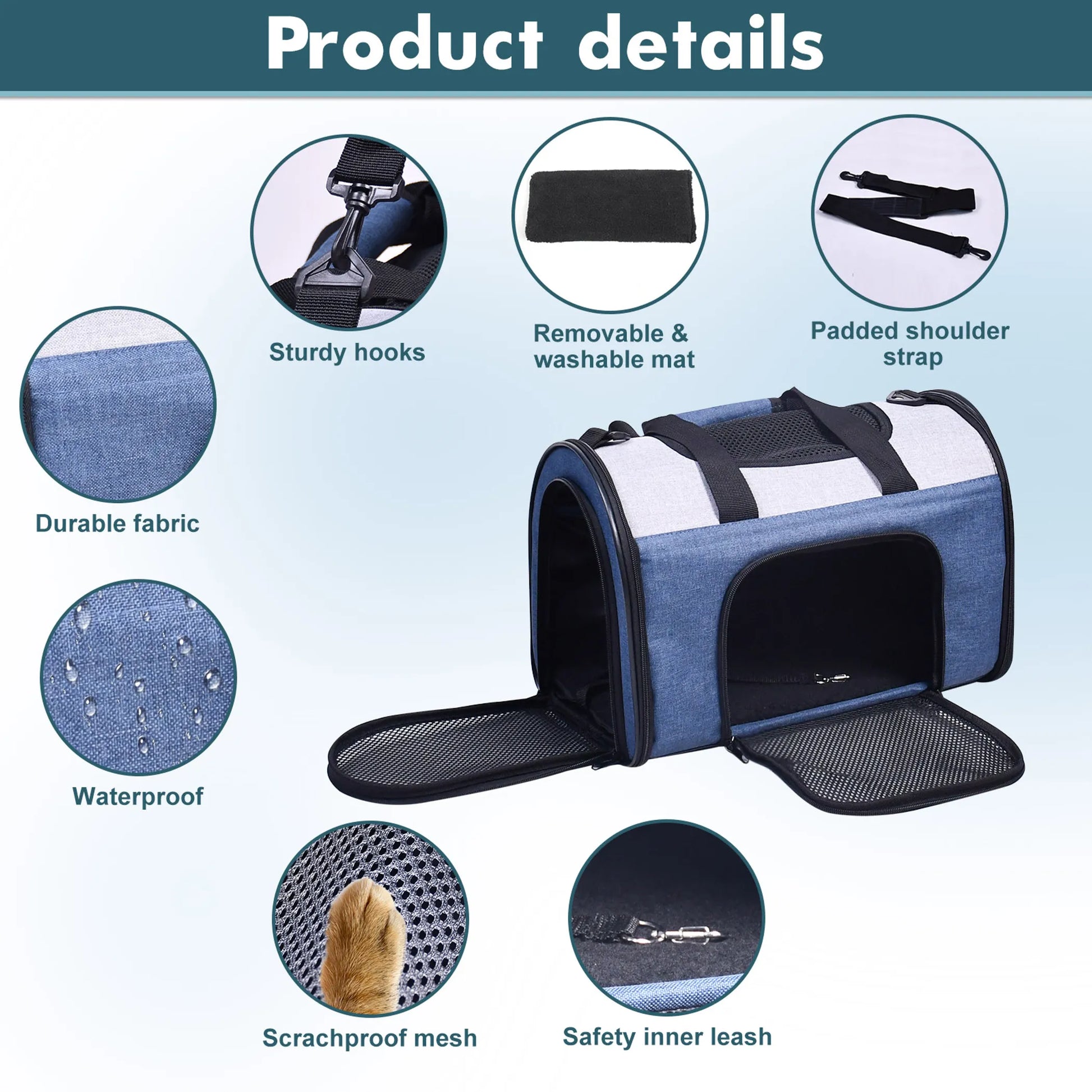 JESPET Soft-Sided Kennel Pet Carrier for Small Dogs, Cats, Puppy, Airline Approved Cat Carriers Dog Carrier Collapsible, Travel Handbag & Car Seat - Your Pet Connection