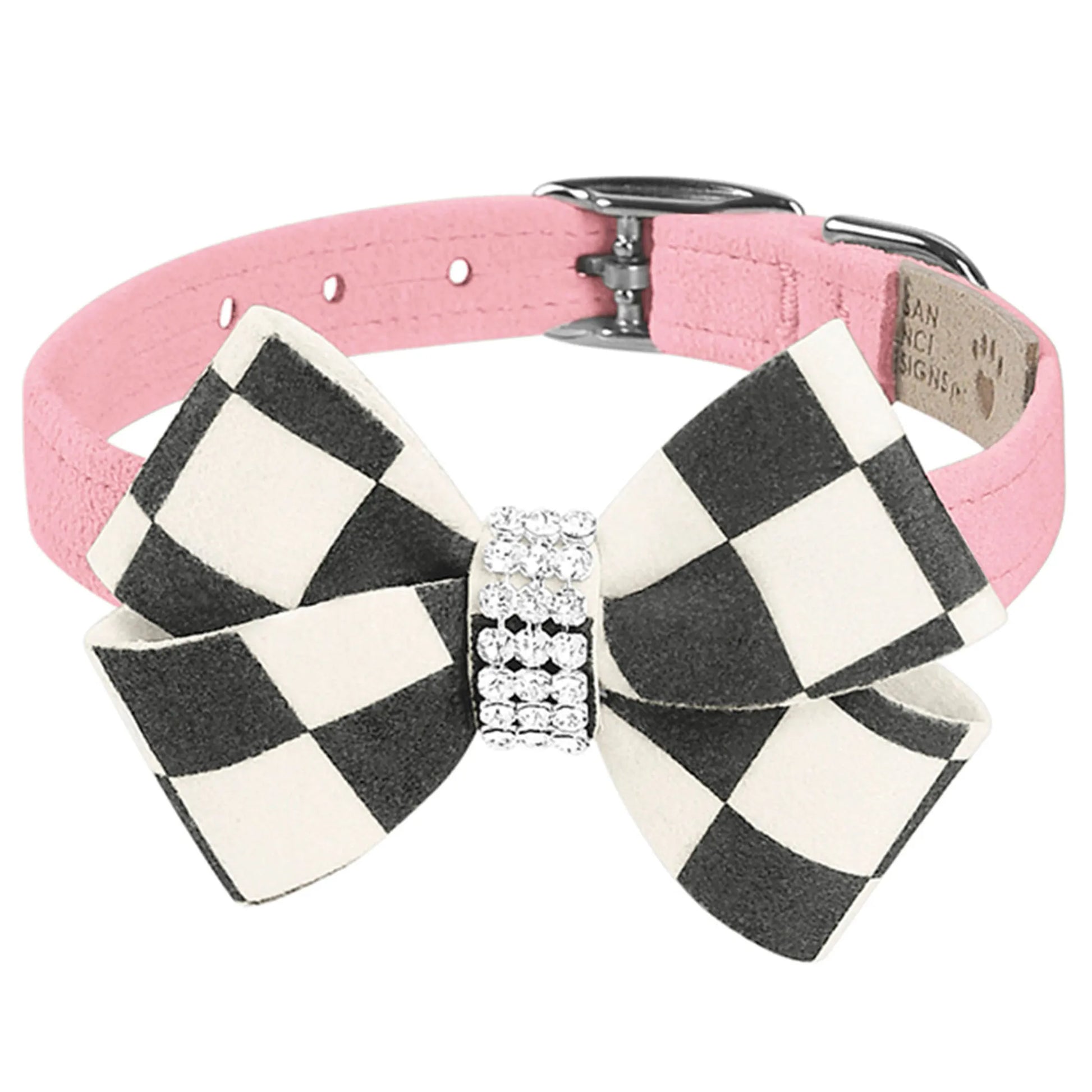 Susan Lanci Designs Windsor Check Nouveau Bow Collar - Your Pet Connection