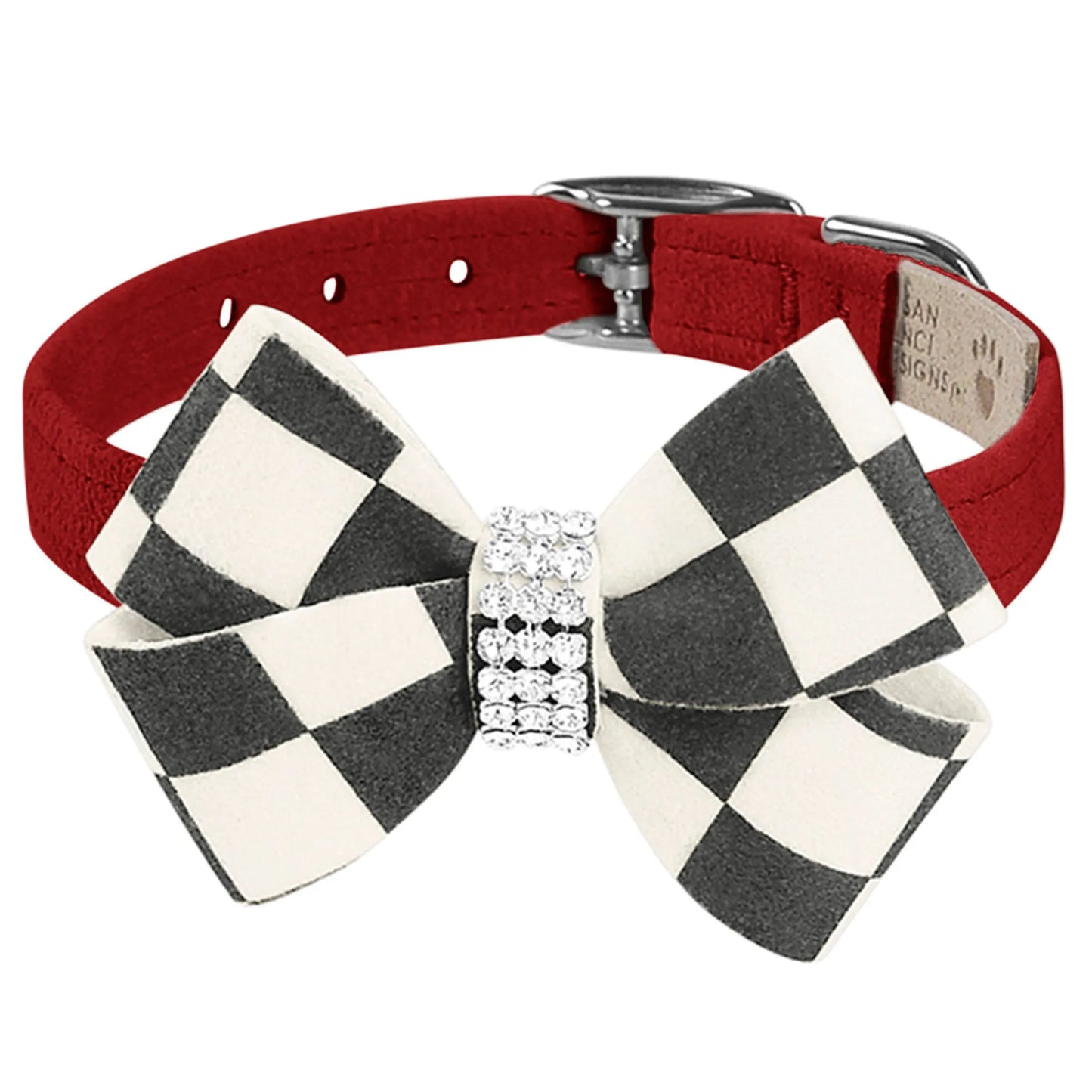 Susan Lanci Designs Windsor Check Nouveau Bow Collar - Your Pet Connection