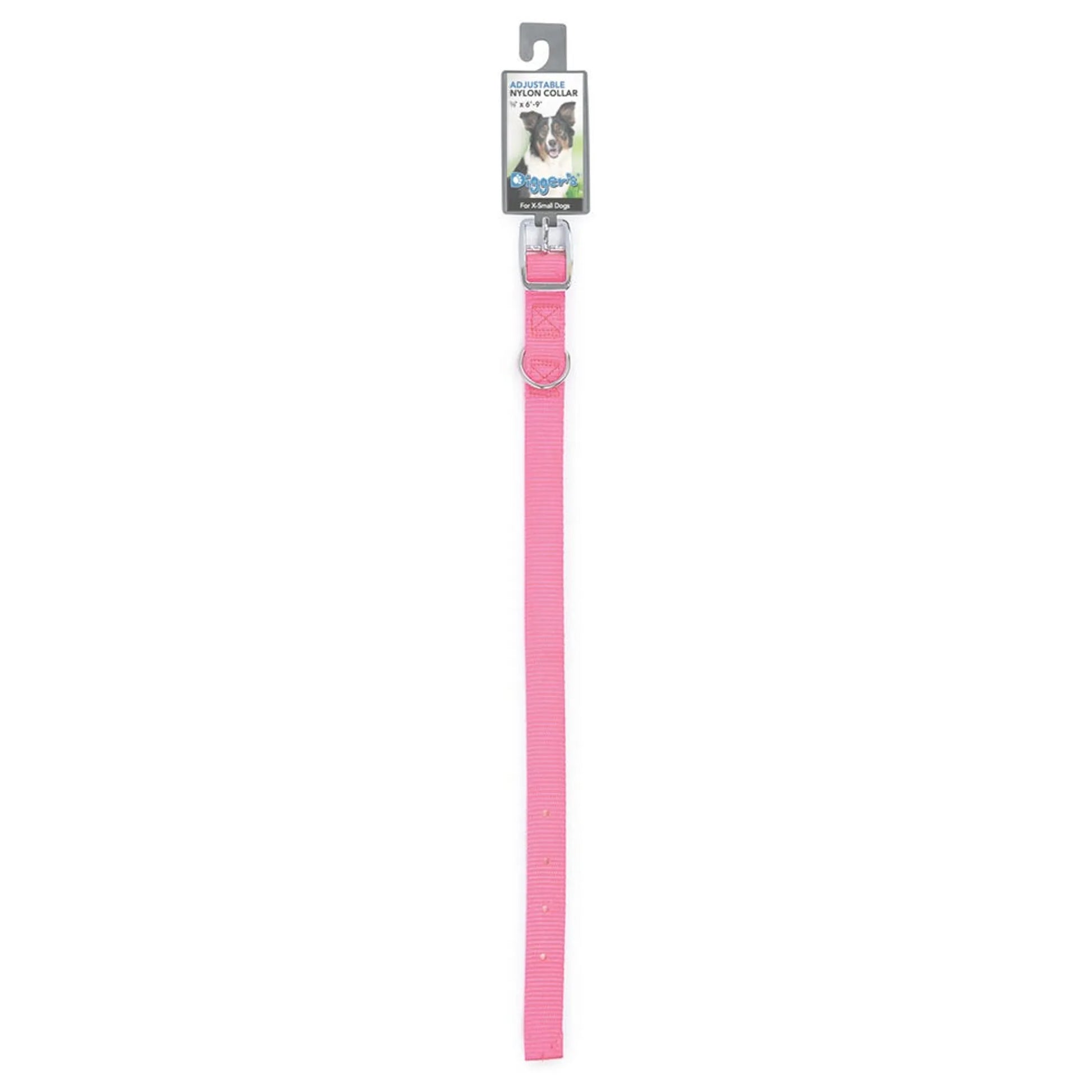 DGR 5/8in Nylon Collar 10in Pink - Your Pet Connection