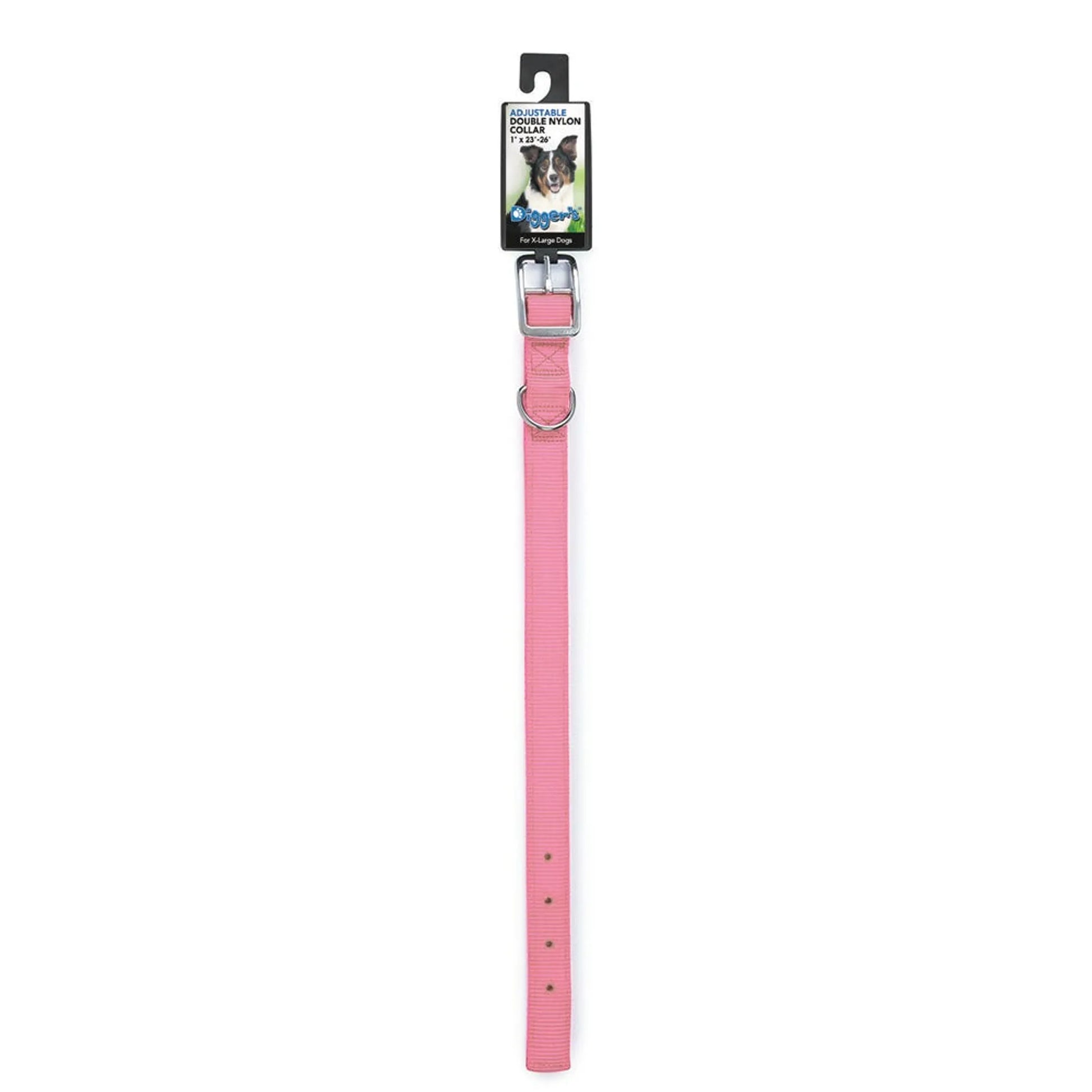 DGR 1in Nylon Collar 28in Neon Pink - Your Pet Connection