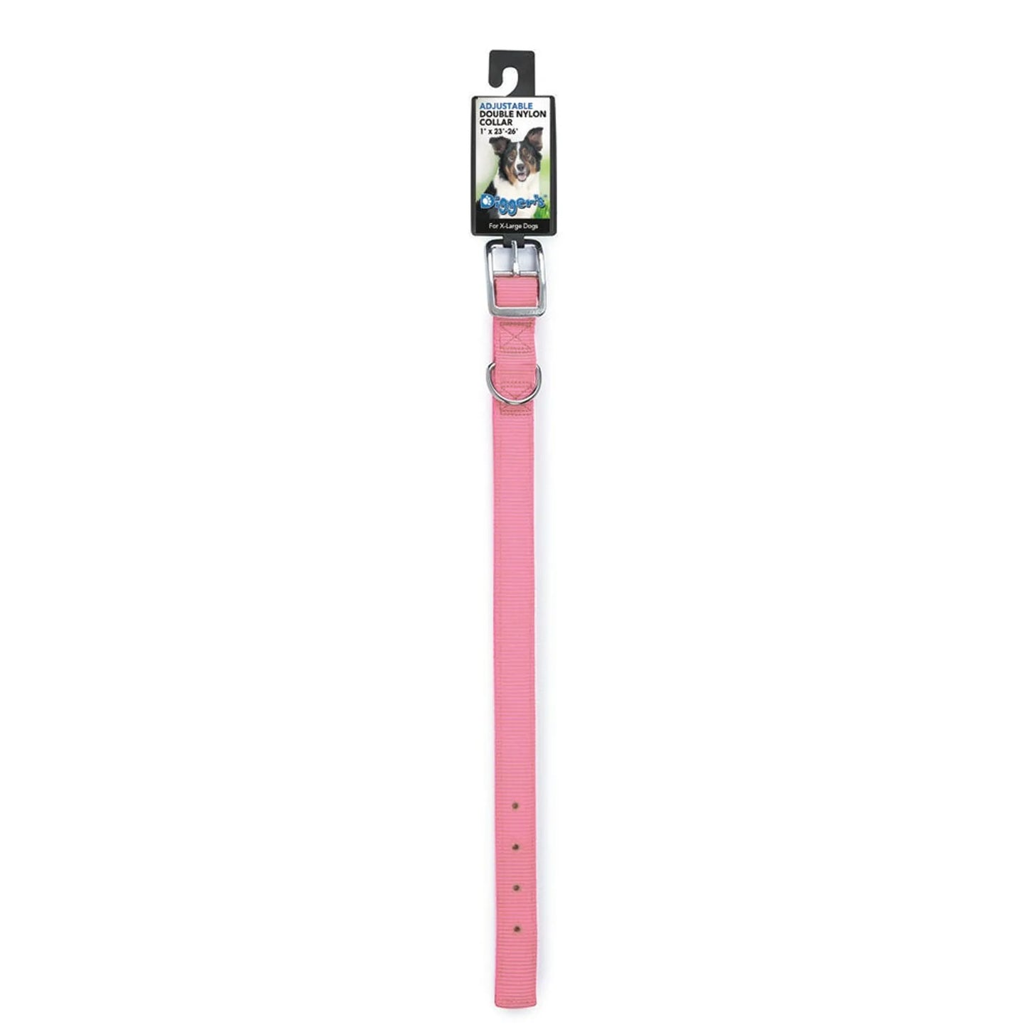 DGR 1in Nylon Collar 28in Neon Pink - Your Pet Connection