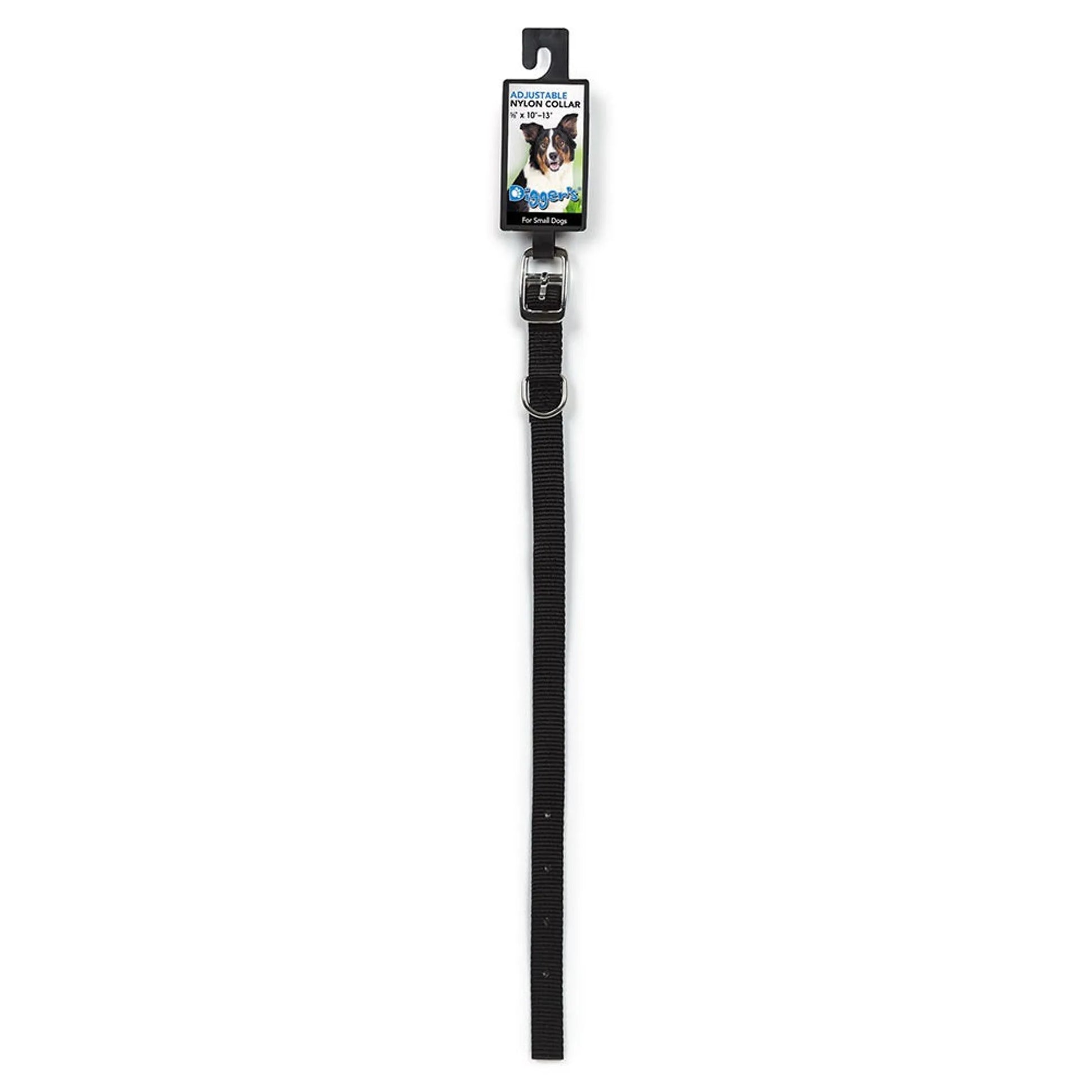 DGR 5/8in Nylon Collar 6-9in Black - Your Pet Connection