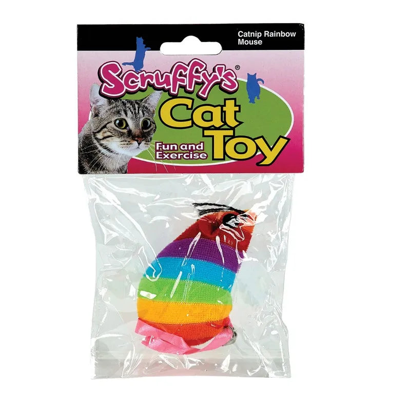 Scruffy's Catnip Rainbow Mouse - Your Pet Connection