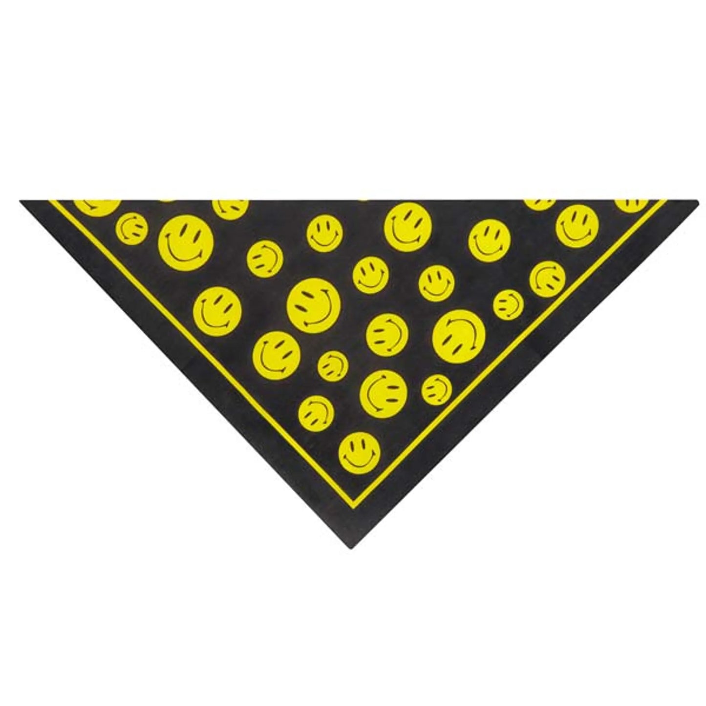 Top Performance Bold Smiley Face Bandana 22" Black