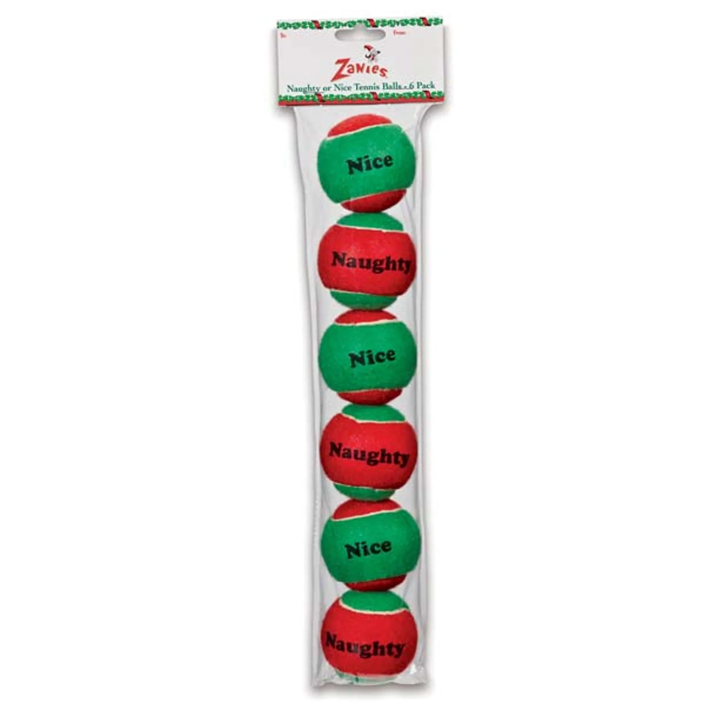 ZA Naughty or Nice Tennis ball 6pk - Your Pet Connection