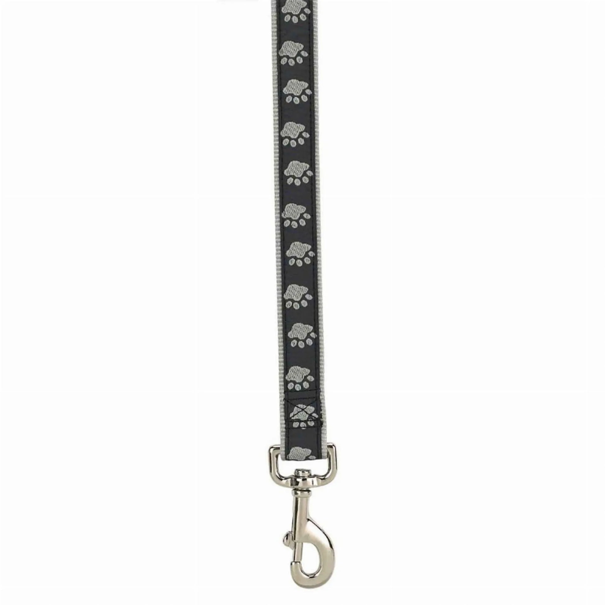 CC TwoTone Pawprint Lead 4Ftx5/8In Blk - Your Pet Connection