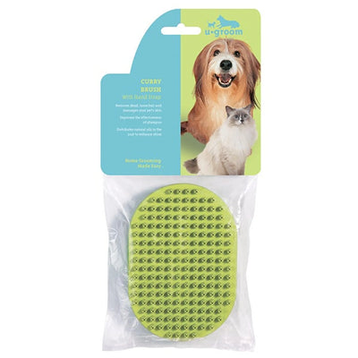 UG Rubber Curry Brush Oval w/Handstrap - Your Pet Connection