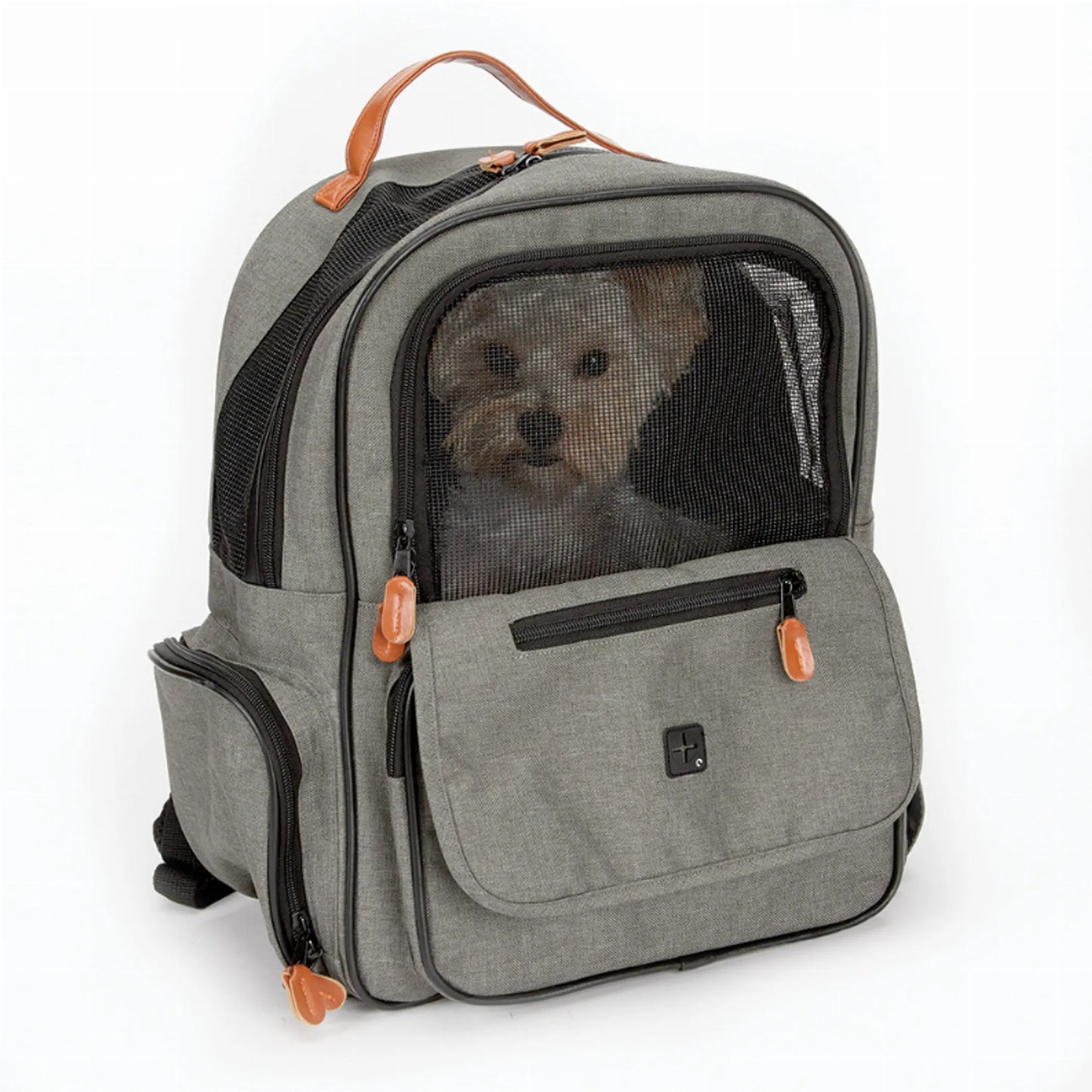 Cruising Companion Pet Travel Backpack Gray