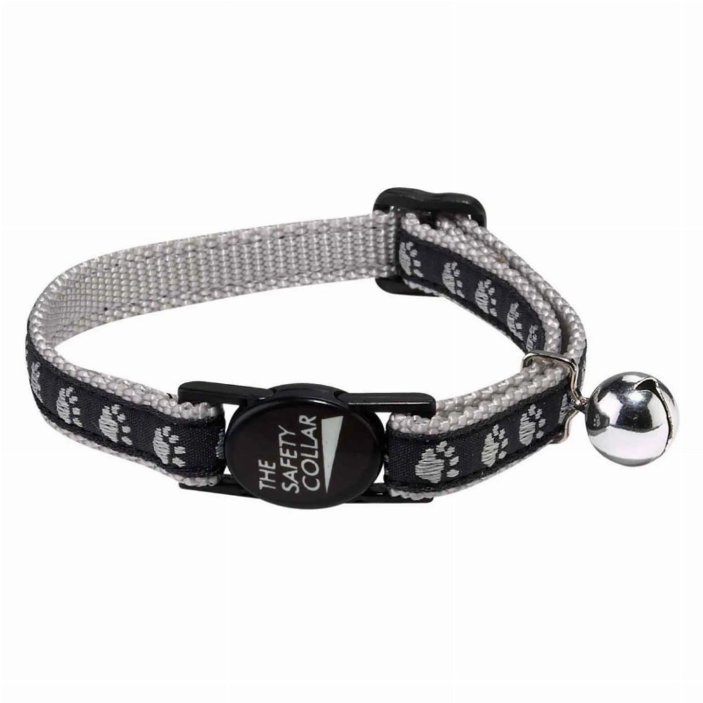 MT TwoTone Pawprint Collar Blk - Your Pet Connection