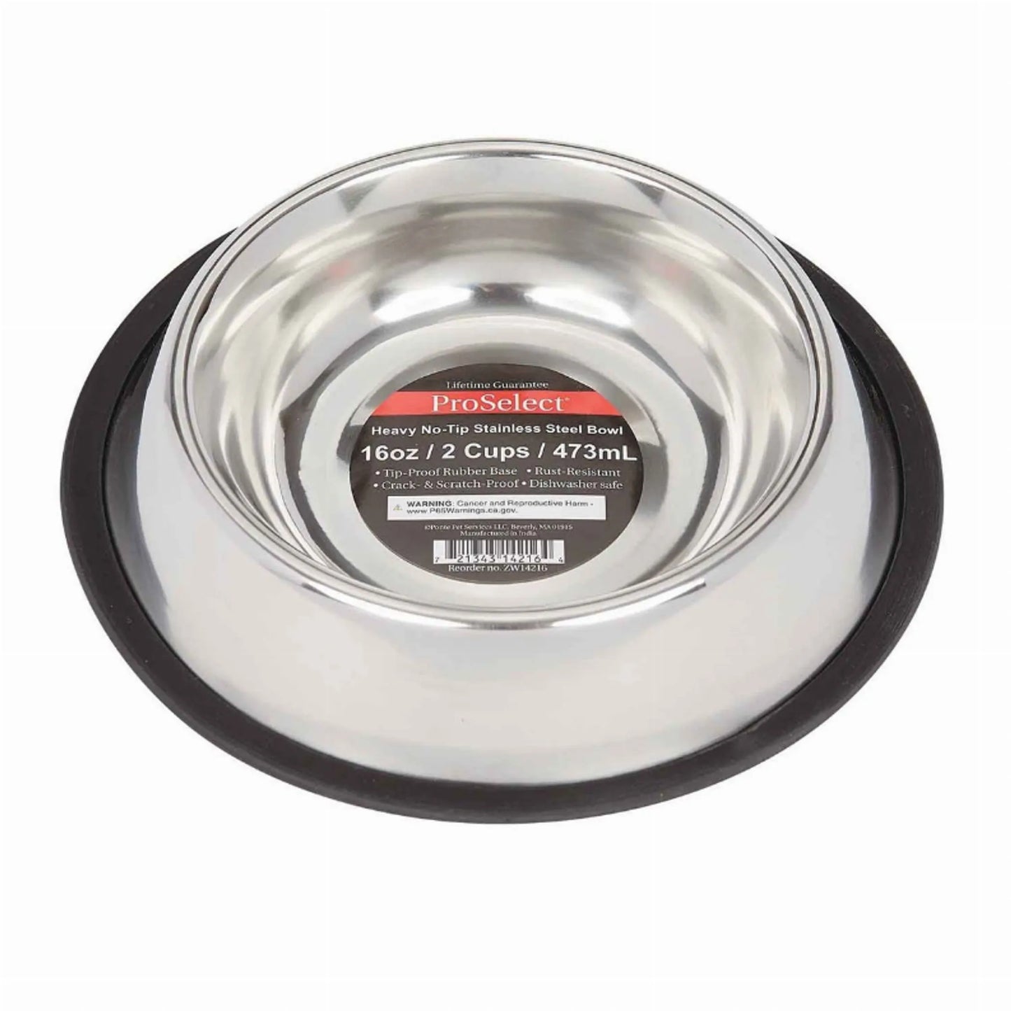PS XSuper Hvy NoTip Mirror Bowls 16oz - Your Pet Connection