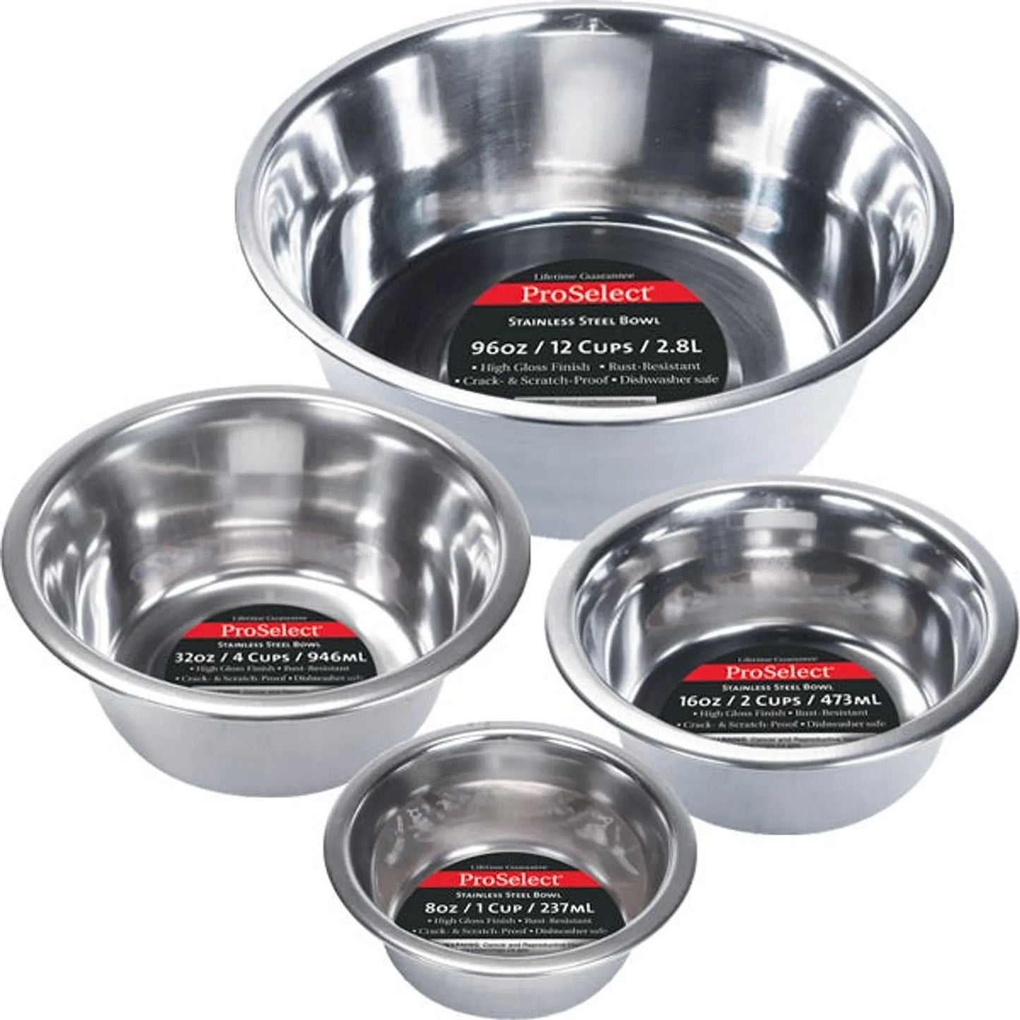 PS Heavy SS Dish Mirror Finish 160oz - Your Pet Connection