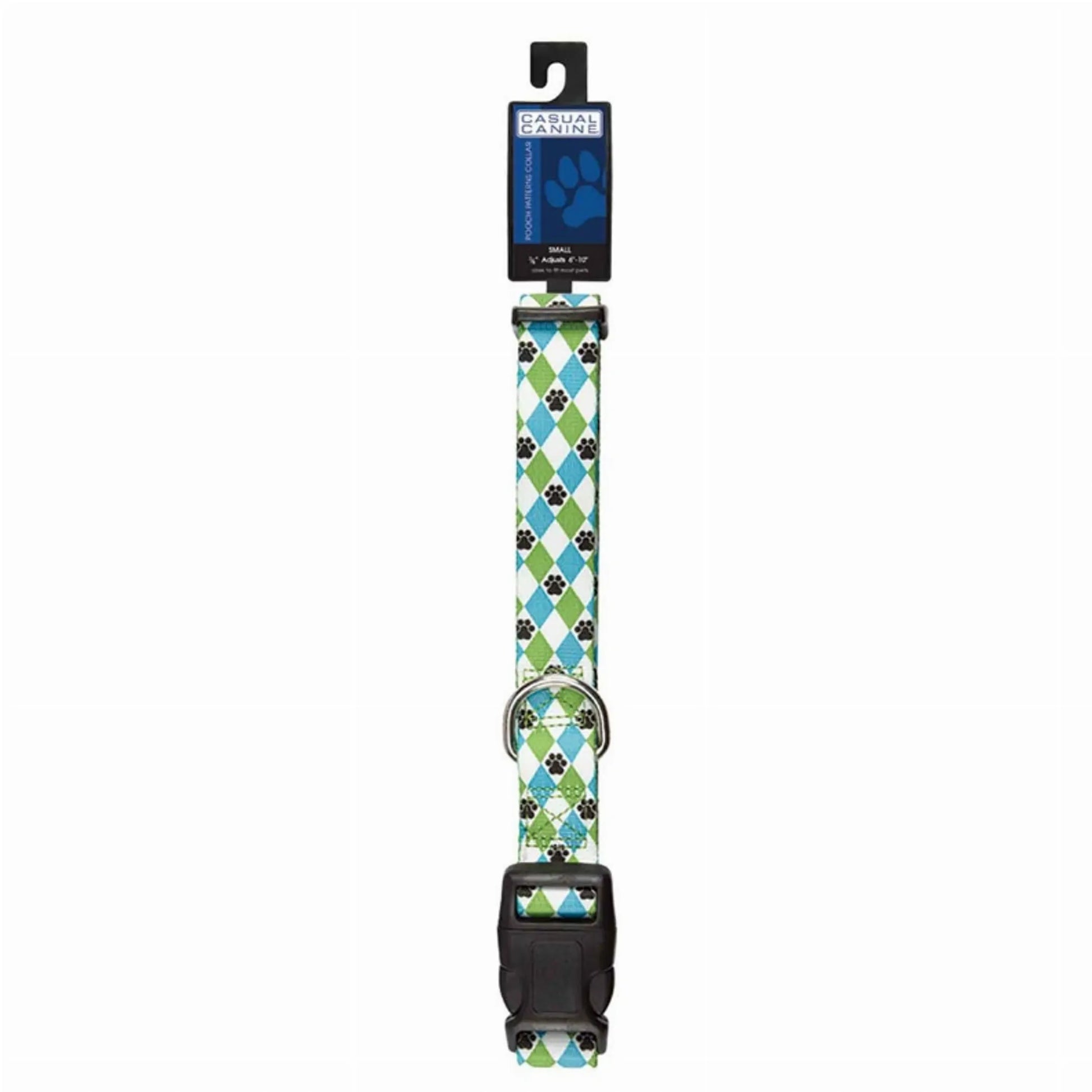 CC Patterns Collar Argyle 10-16In Blu - Your Pet Connection