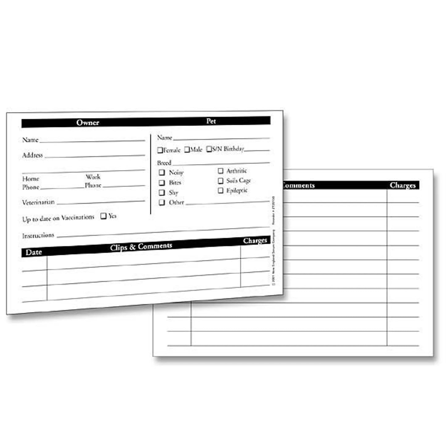Customer Profile Cards 4x6In 50Pk - Your Pet Connection