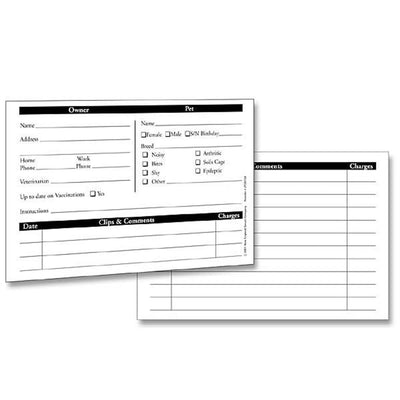 Customer Profile Cards 4x6In 50Pk - Your Pet Connection