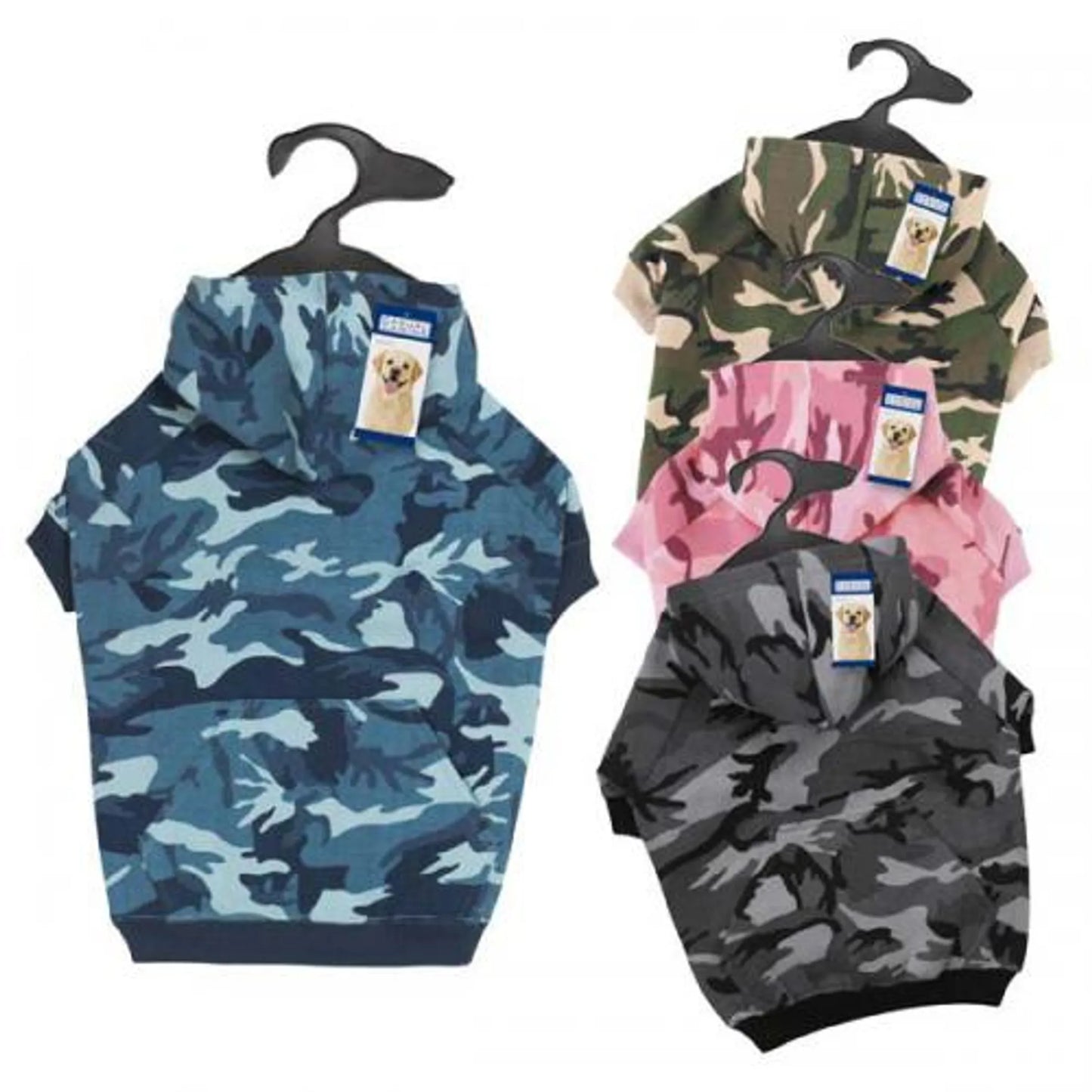 Casual Canine Camo Hoodie - Your Pet Connection