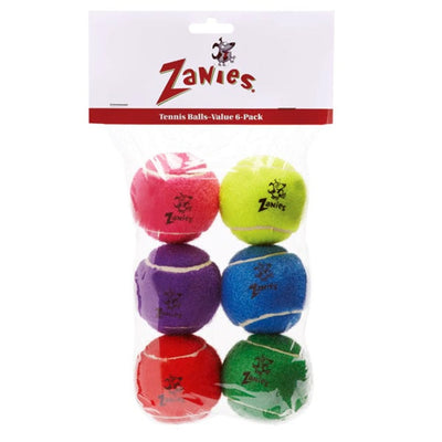 ZA Tennis Balls 2.5In 6Pk Asst - Your Pet Connection