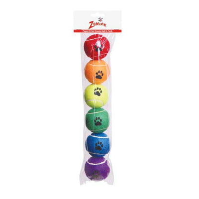 ZA Puppy Pride Tennis Ball 6Pk - Your Pet Connection