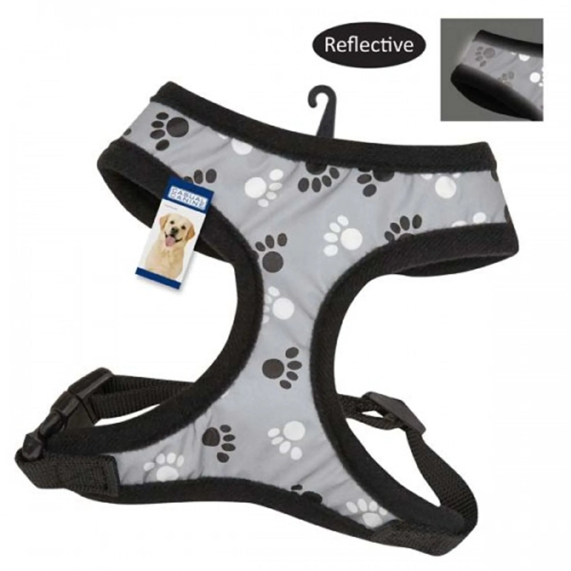 Casual Canine Reflective Pawprint Harnesses - Your Pet Connection