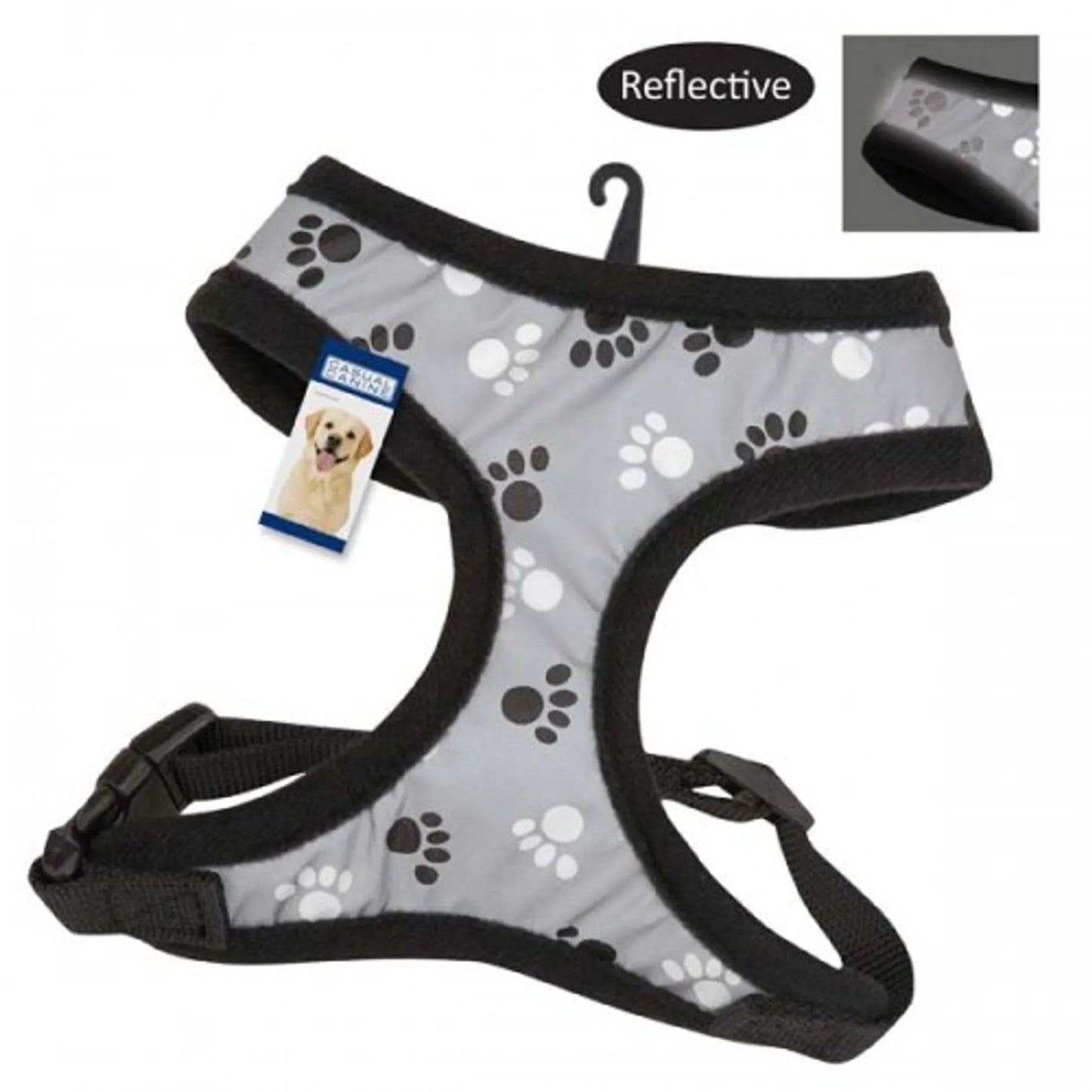 Casual Canine Reflective Pawprint Harnesses - Your Pet Connection