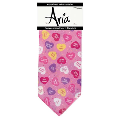 AR Conversation Hearts Bandana Pnk - Your Pet Connection