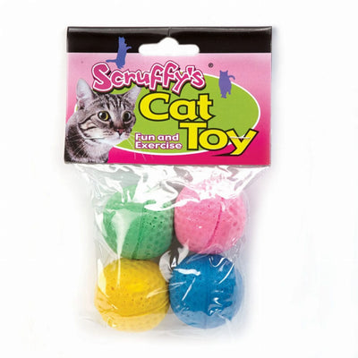 SFY Kitty Sponge Balls 4Pk - Your Pet Connection