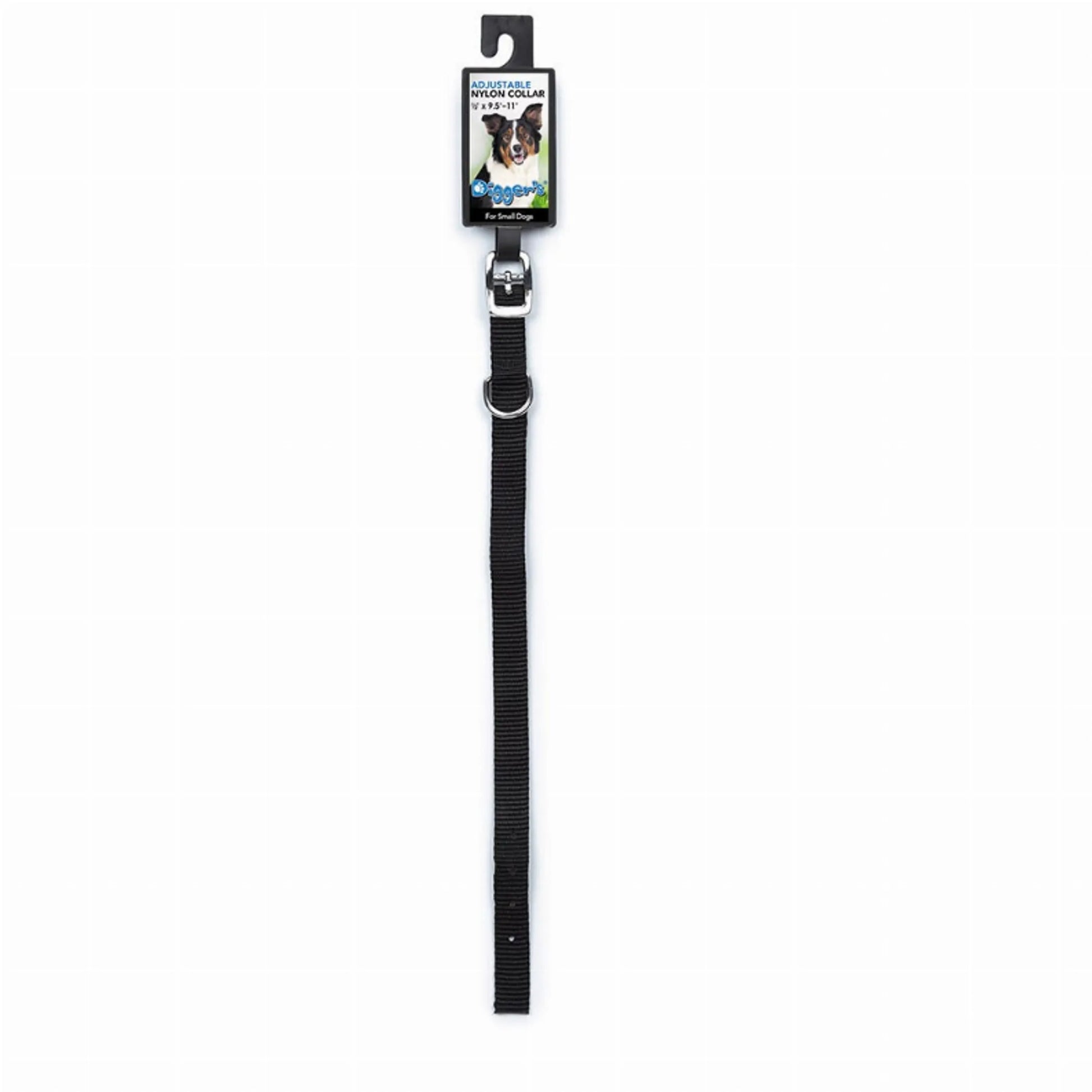 DGR 1/2in Nylon Collar 12in Black - Your Pet Connection