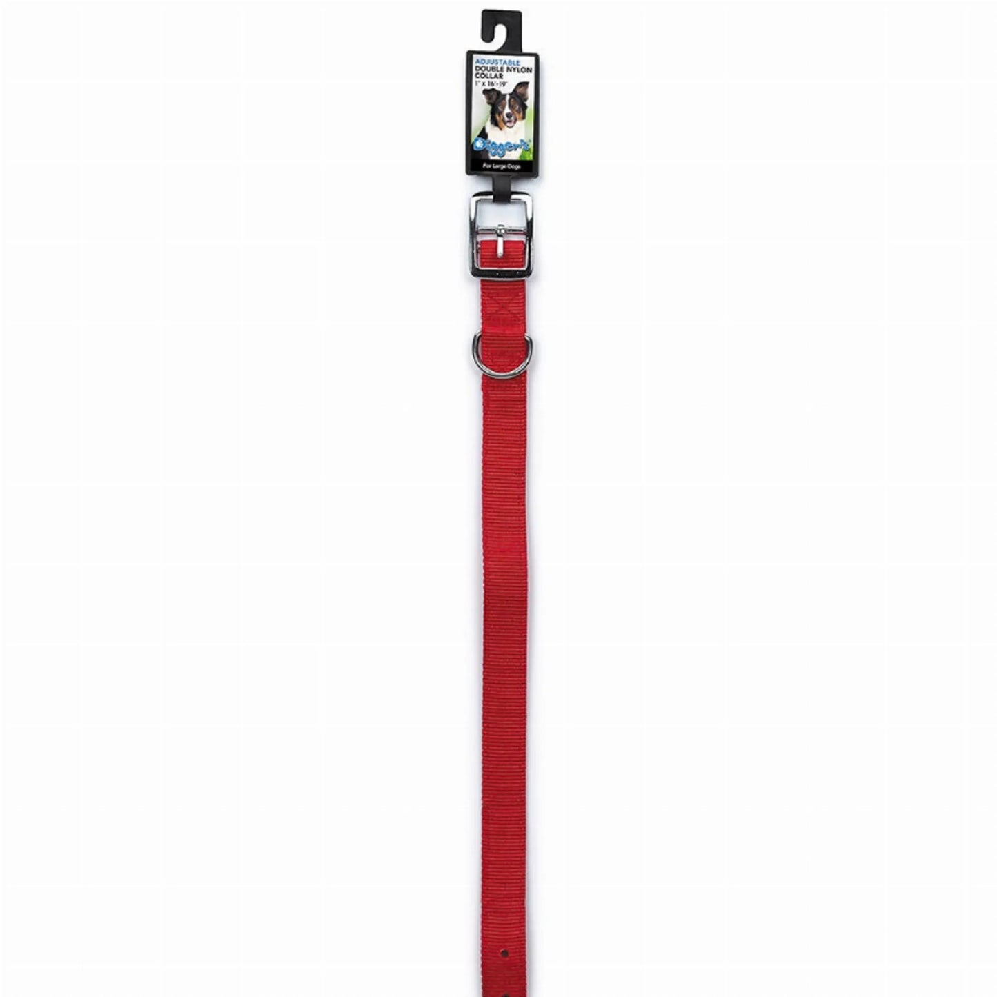 Diggers 1in Dbl Nylon Collar 18in Red - Your Pet Connection