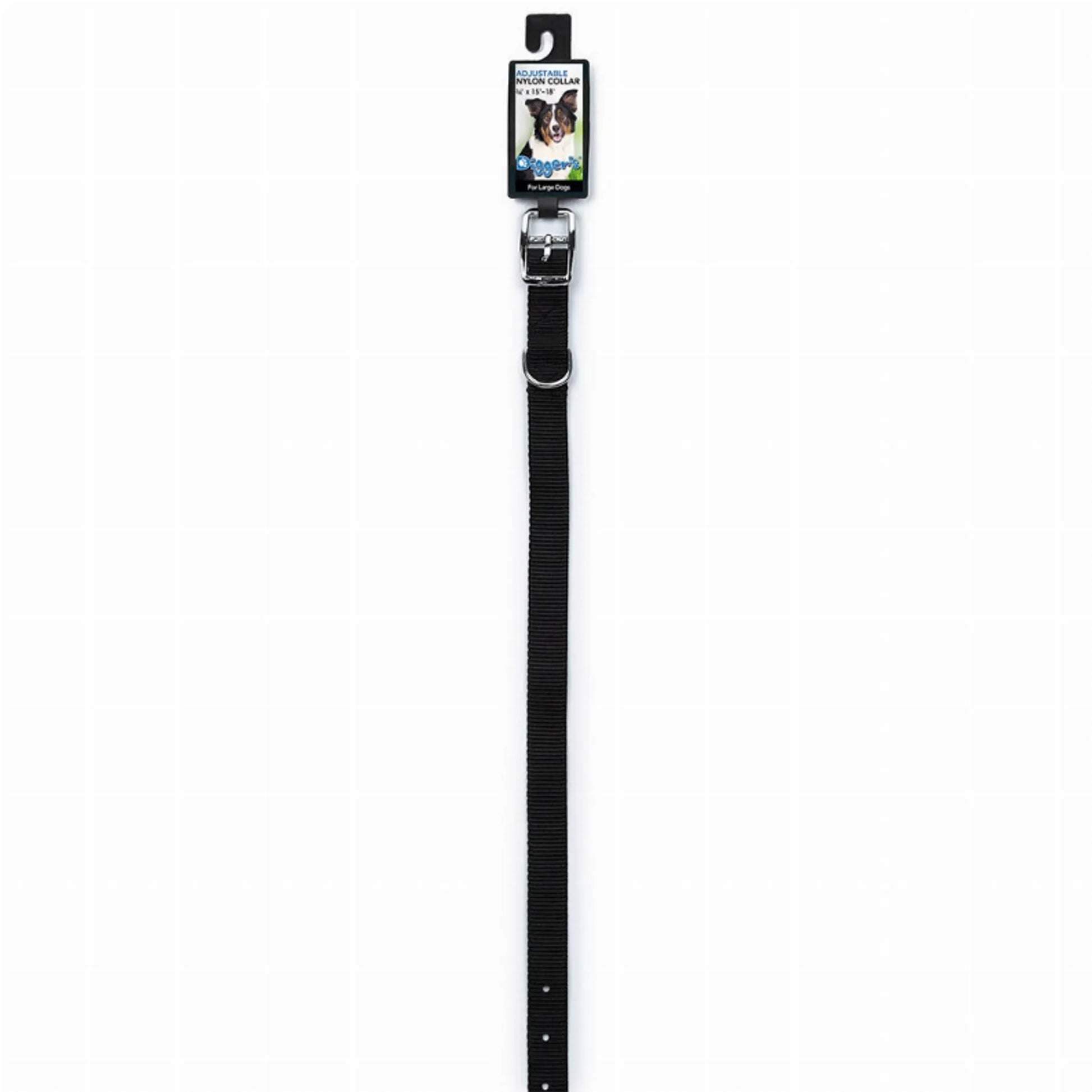 Diggers 3/4in Nylon Collar 16in Black - Your Pet Connection