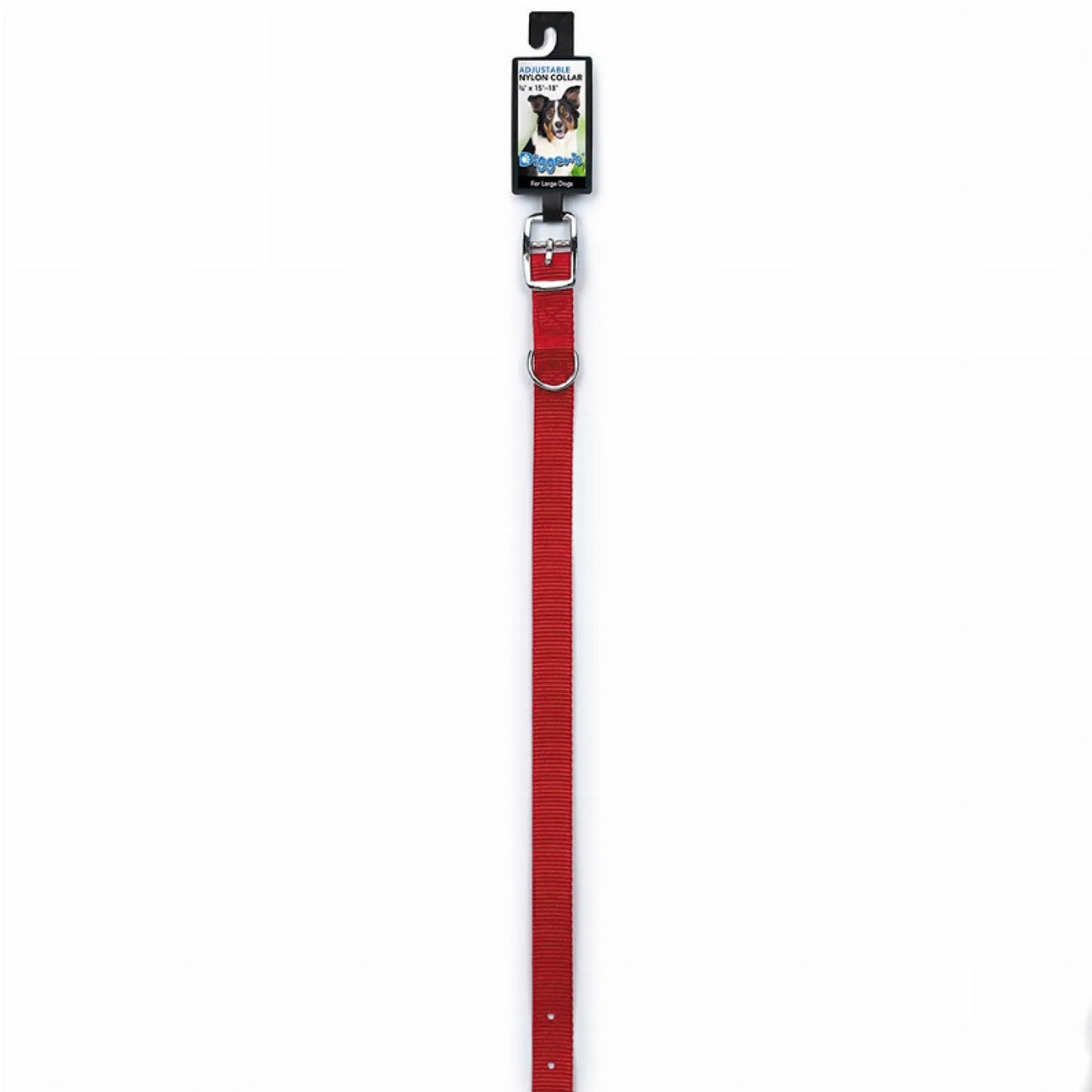 Diggers 3/4in Nylon Collar 16in Black - Your Pet Connection