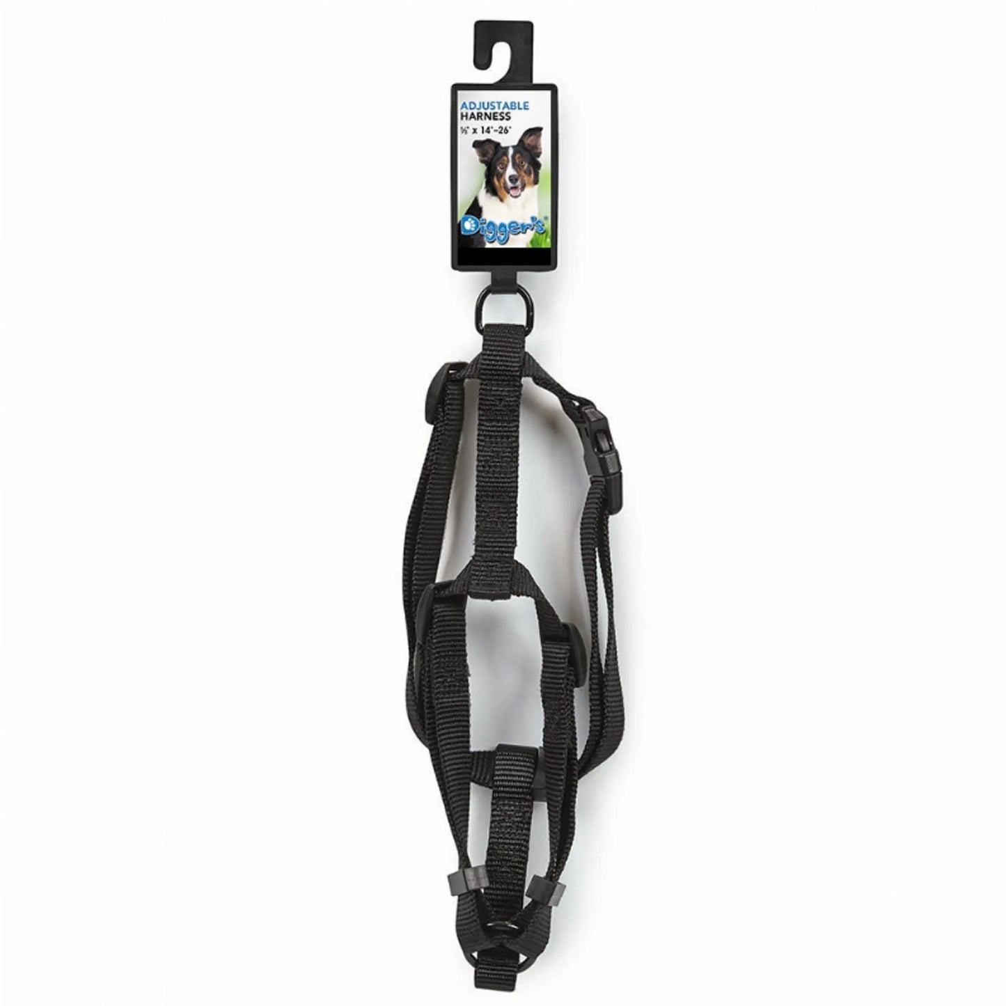 DGR 5/8in Adjustable Harness Black - Your Pet Connection