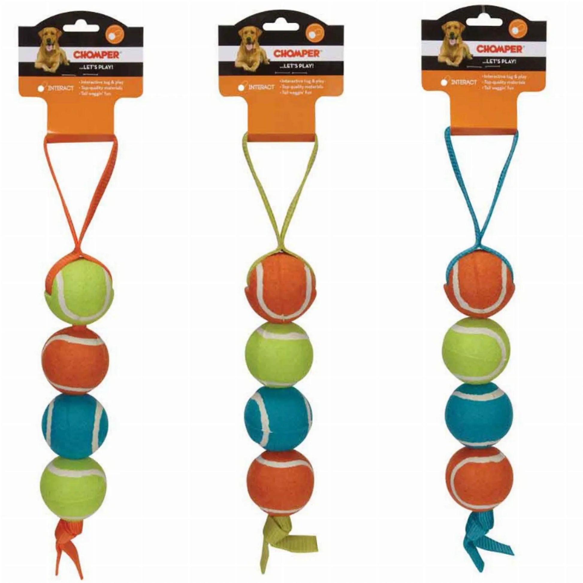 CHP 4 Stacked Tennis Nylon Tug - Your Pet Connection