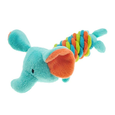 CHP Plush char w rope twist body Elephan - Your Pet Connection
