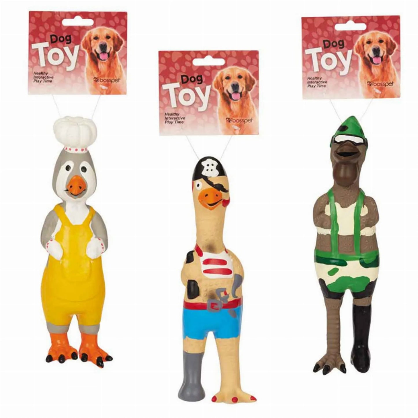 Boss Pet Products Latex Henrietta Toys Clip Strip Size