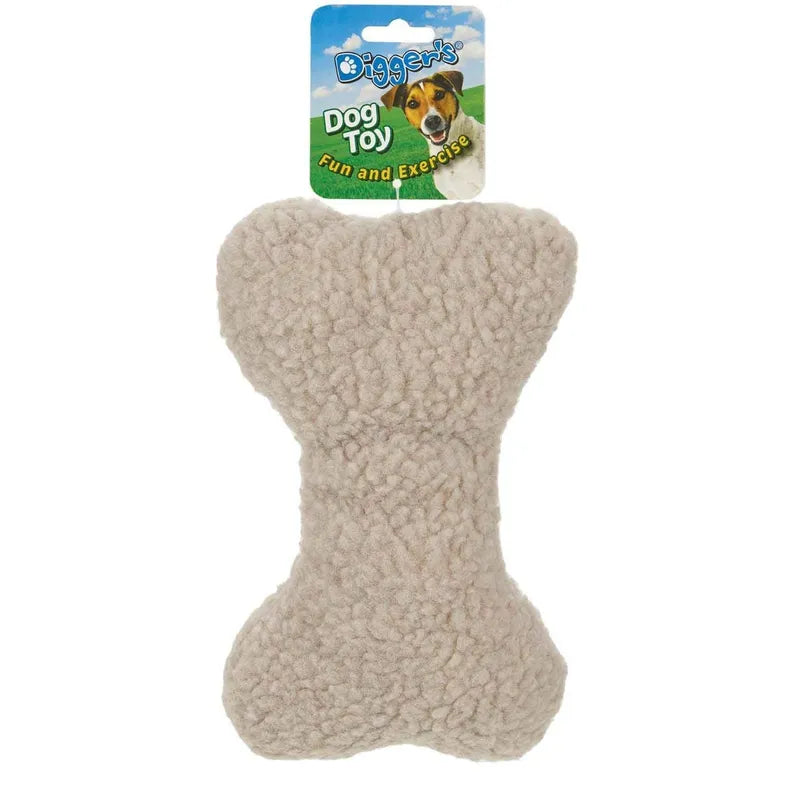 Digger's Bone-Woolly Toy 9in - Your Pet Connection