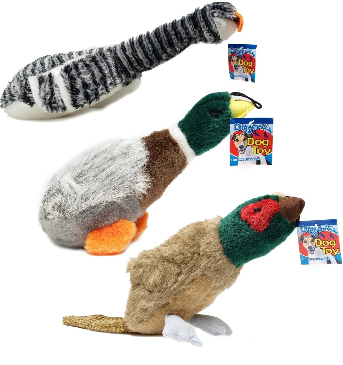 Digger's Plush Squeaker Toy Assortment