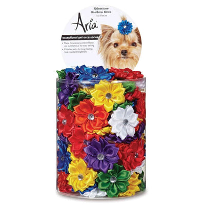AR Rhinestone Rainbow Bows 100ct - Your Pet Connection