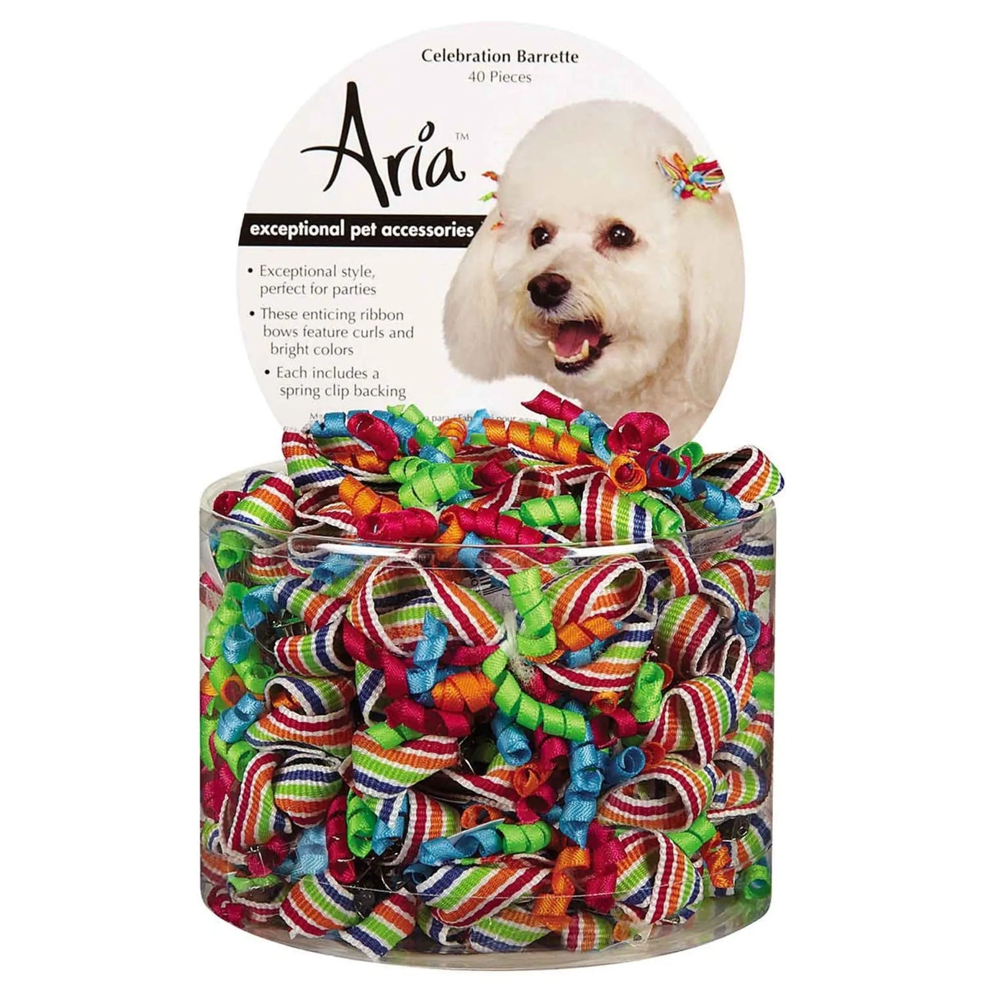 AR Celebration Barrettes Canister 40Pc - Your Pet Connection