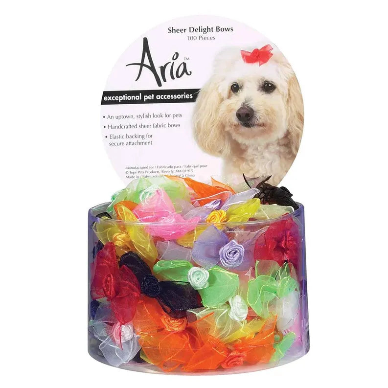 AR Sheer Delight Bow Canister 100Pc - Your Pet Connection