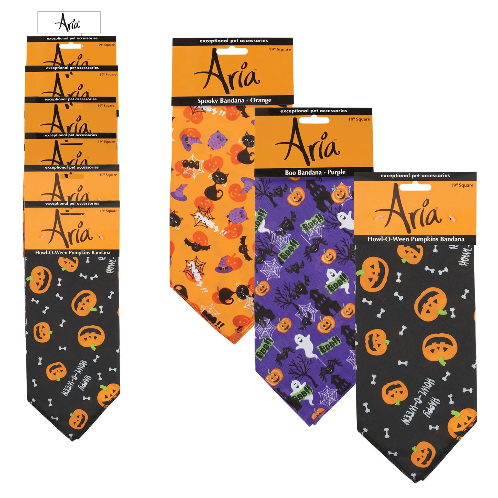 AR Halloween Bandanas 12Pc Clip Strip - Your Pet Connection