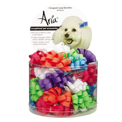 AR Grosgrain Barrette Canister 48Pc - Your Pet Connection