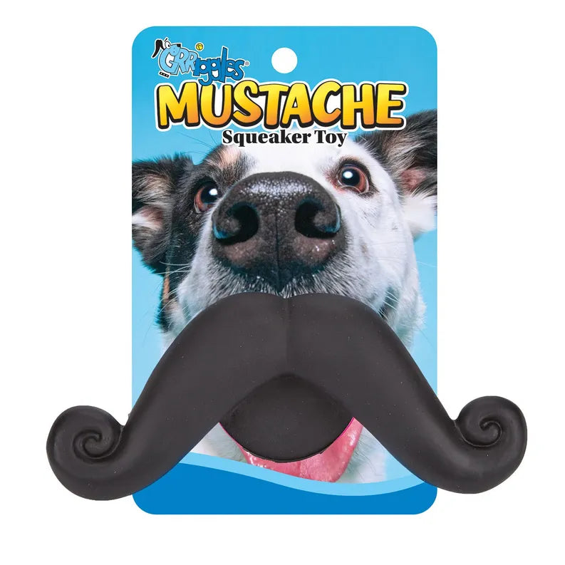 Grriggles Mustache Squeaker Toy - Your Pet Connection