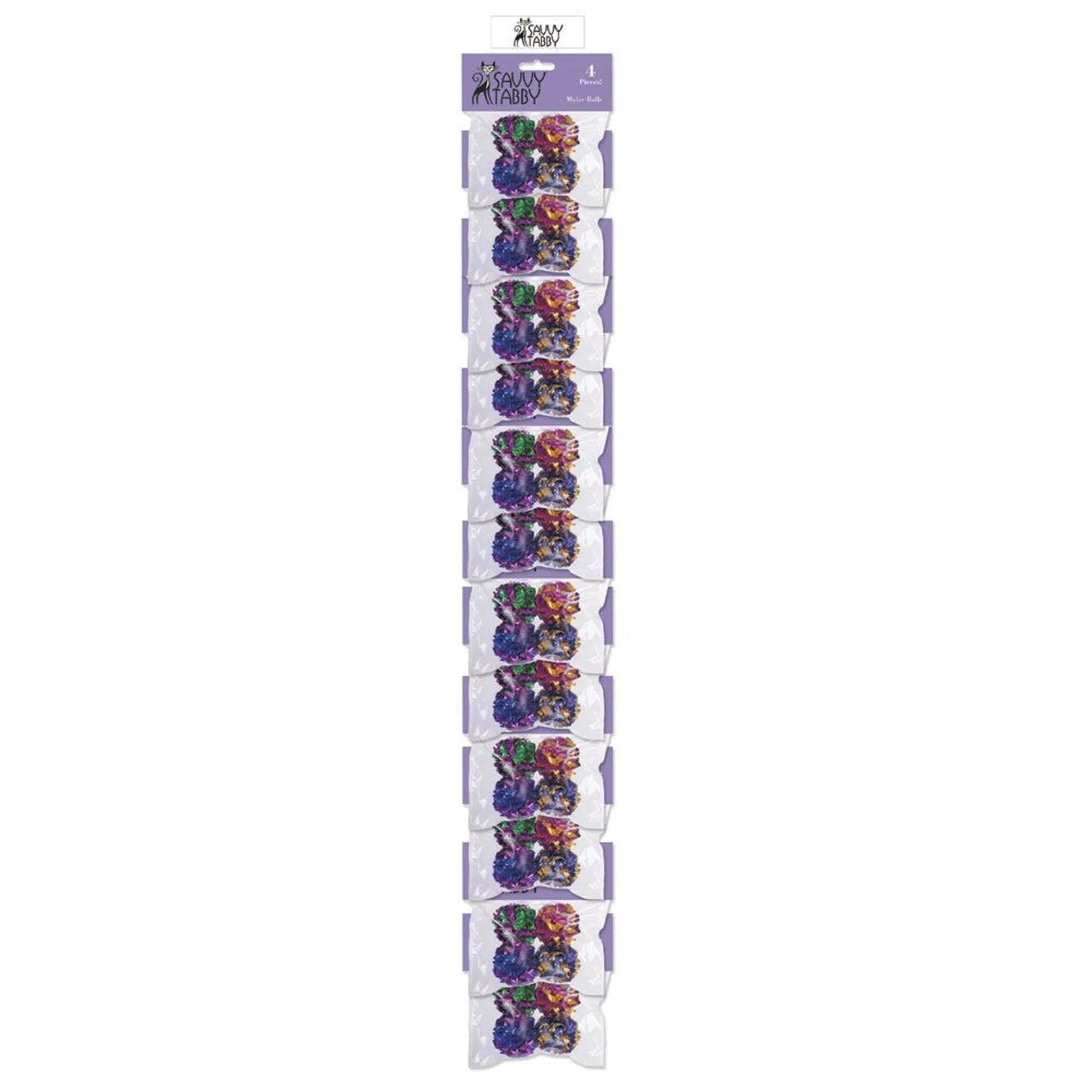 ST Mylar Ball Clip Strip 12pc - Your Pet Connection