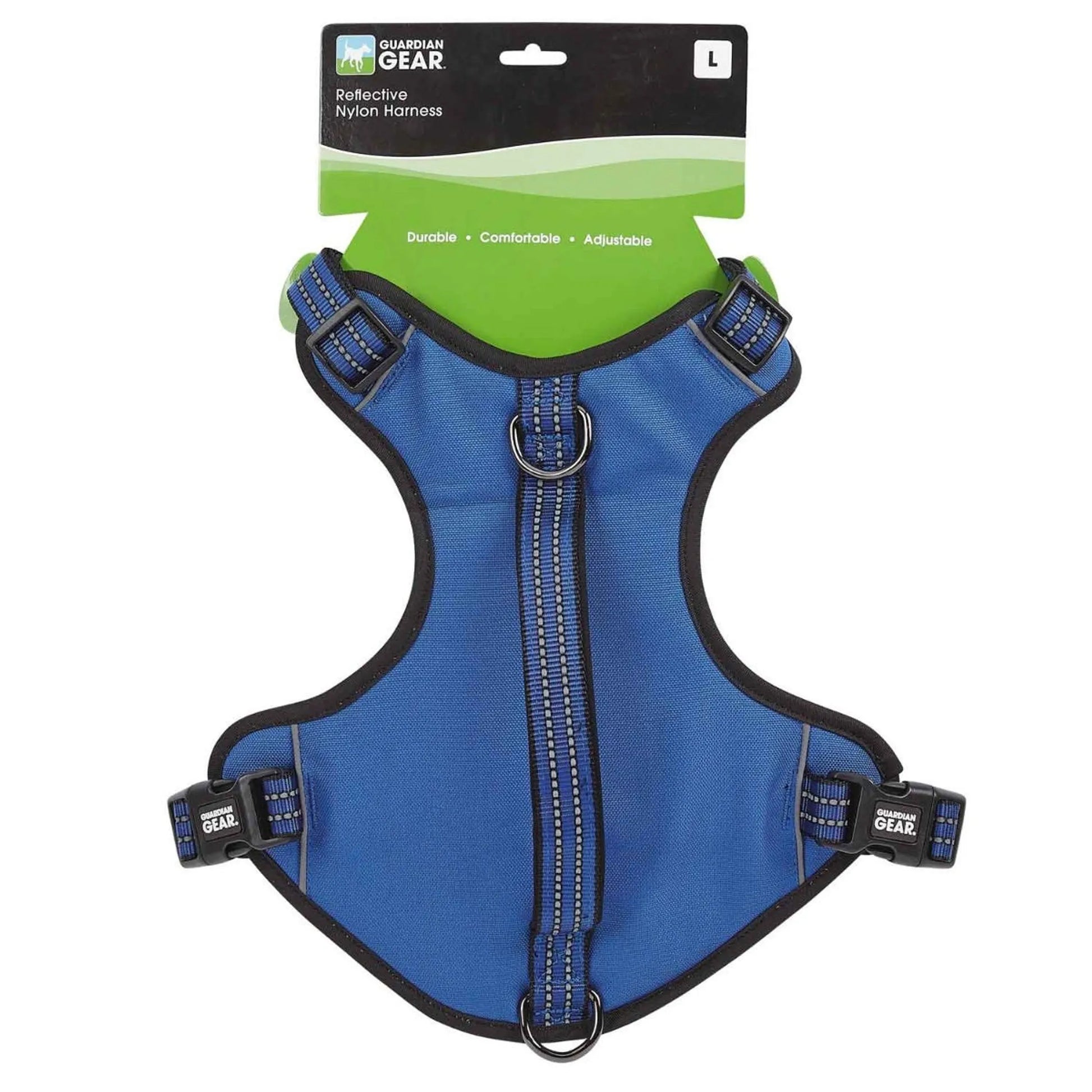 GG Reflective Nylon Harness M Blu - Your Pet Connection
