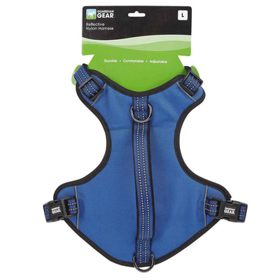 GG Reflective Nylon Harness L Blu - Your Pet Connection