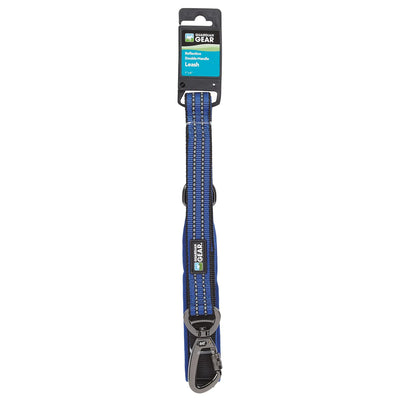 GG Reflect Dbl-Handle Leash Blu 6ft - Your Pet Connection
