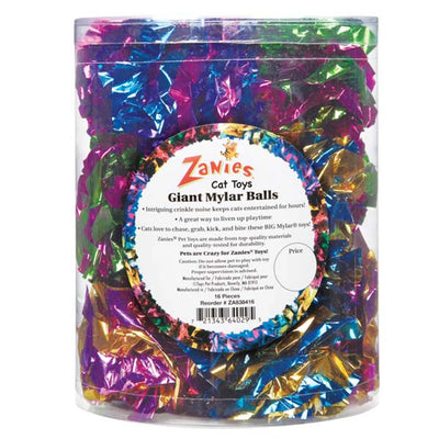 ZA Giant Mylar Ball Canister 16Pc - Your Pet Connection